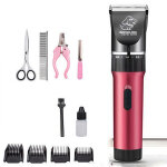 Tondeuse � poils d'animaux, professionnelle, ultra silencieuse, rechargeable, sans fil, pour chat et ...
