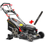Gardeo pro - tondeuse thermique autotractée 170. 1cc - 50. 8cm livrée avec 2 lames + mulching et éjection ... Gardeo pro - tondeuse thermique autotractée 170. 1cc - 50. 8cm livrée avec 2 lames + mulching et éjection ...