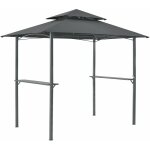 Helloshop26 - tonnelle de barbecue 250 x 241 x 151 cm anthracite gris fonc