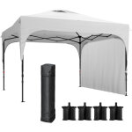Tonnelle barnum de jardin pliant - dim. 3l x 3l x 2, 65h m - acier oxford blanc