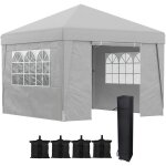 Tonnelle barnum pop - up pliant 2, 98l x 2, 98l x 2, 75h m sacs de lestage et transport inclus gris