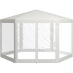 Tonnelle barnum tente de rception hexagonale 10 m style cosy mtal polyester impermabilis surface ...