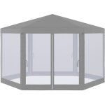 Tonnelle barnum tente de rception hexagonale style cosy mtal polyester impermabilis surface env. ...