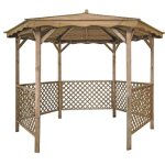 Cerland - tonnelle en bois avec toit jardipolys lora Cerland - tonnelle en bois avec toit jardipolys lora