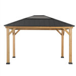 Tonnelle en cdre bruri en anthracite - 336cm x 394cm