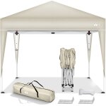 Tillvex tonnelle de jardin 3 x 3 m pliable beige tente pliante de jardin à hauteur réglable auvent pliable ... Tillvex tonnelle de jardin 3 x 3 m pliable beige tente pliante de jardin à hauteur réglable auvent pliable ...