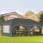 Woltu - tonnelle de jardin 3x6m pergola pliante, barnum, avec 6 parois lat�rales, hauteur r�glable, imperm�abl ...