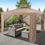 Costway - tonnelle jardin / barnum 3l x 3l x 2, 65h m en polyester anti uv tente de réception double ... Costway - tonnelle jardin / barnum 3l x 3l x 2, 65h m en polyester anti uv tente de réception double ...