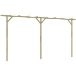 Tonnelle de jardin tonnelle barnum pergola de jardin 400 x 40 x 205 cm bois 69228
