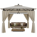 Gloriette à double toit avec éclairage , 3 x 3m pavillon étanche pop - up pavillon dejardin festival ... Gloriette à double toit avec éclairage , 3 x 3m pavillon étanche pop - up pavillon dejardin festival ...