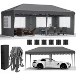 Tonnelle pliante 3x6m, tonnelle de jardin exterieur 420d oxford, impermable tente de reception avec ...