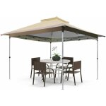 Tonnelle pliante de jardin 3, 6x3, 6m  double toit, barnum pliant en tissu oxford hydrofuge, hauteur ...
