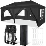 Tonnelle pliante de jardin 3x6m impermable anti - uv rglable, barnum pliant avec 6 parois latrales ...