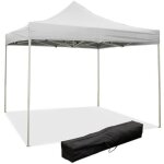 Evergreen - gazebo pliable 2x2 blanc en pvc impermable