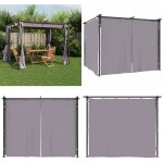 Tonnelle avec rideaux 3x3 m anthracite acier - abri jardin - tonnelle - gazebo - parasol - tente réception ... Tonnelle avec rideaux 3x3 m anthracite acier - abri jardin - tonnelle - gazebo - parasol - tente réception ...