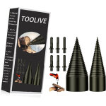 Toolive ? foret de fendage de bois 32mm / 42mm ? fendeur de b�ches conique avec 6 poign�es ? pour perceuses ...