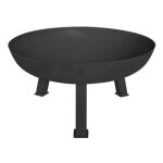 Toolland - perel brasero, 3 pieds solides, rond, 37 x ø 75 cm, fonte, noir Toolland - perel brasero, 3 pieds solides, rond, 37 x ø 75 cm, fonte, noir
