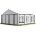 Toolport - 4x6 m tente de rception / barnum gris - blanc toile de haute qualit pvc 700 n economy