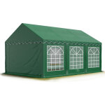 Toolport 4x6 m tente de r�ception / barnum vert fonc� toile de haute qualit� pvc 700 n economy