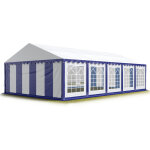 Toolport 5x10 m tente de rception / barnum bleu - blanc toile de haute qualit pvc 700 n economy