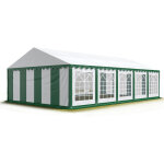 Toolport 5x10 m tente de réception / barnum vert - blanc toile de haute qualité pvc 700 n economy Toolport 5x10 m tente de réception / barnum vert - blanc toile de haute qualité pvc 700 n economy