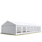 Toolport 6x14 m tente de rception / barnum blanc toile de haute qualit pvc 700 n economy