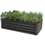 Toolport - primeyard carr potager surlev luca, acier, anthracite 120x60x35 cm