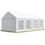 Toolport tente de rception / barnum 4x8 m - ignifugee blanc toile de haute qualit pvc 700 n economy ...