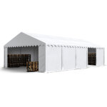 Toolport - tente de stockage 5x10 m abri bâche pvc 700 n imperméable blanc Toolport - tente de stockage 5x10 m abri bâche pvc 700 n imperméable blanc