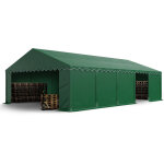 Toolport - tente de stockage 5x10 m abri bche pvc 700 n impermable vert fonc