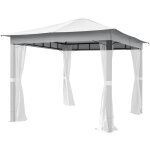 Toolport - toit de rechange pour tonnelle de jardin sunset premium, 3x3 m, gris perle