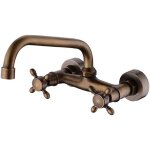 Top mitigeur de cuisine, robinet de lavaboeurop�en r�tro - mural - noir (color : bronze)