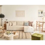 Bestmobilier - topaze - canap d'angle rversible - 4 places - convertible avec coffre - en velours textur ...