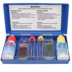Sjlerst kit de test de qualit� de l'eau pour piscine, accessoires pour bo�te de test de chlore et ph