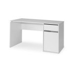 Topkit - bureau burgos 5214| grande table d'ordinateur | bureau avec tiroir et porte | blanc