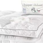 Topper pour matelas en duvet d'oie tex tirol � dolomiti 50% duvet d'oie / 50% plume d'oie carr� et demi ...