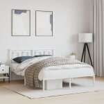 Torana - cadre de lit mtal sans matelas et tte de lit blanc 140x190 cm