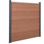 Torana - ensemble de panneaux de clture marron 180x186 cm wpc