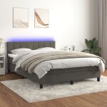 Torana - sommier � lattes de lit avec matelas led gris fonc� 140x190 cm