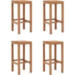Torana - tabourets de bar lot de 4 bois de teck massif Torana - tabourets de bar lot de 4 bois de teck massif