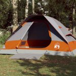 Torana - tente de camping � d�me 4 personnes gris et orange imperm�able