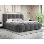 Bestmobilier - torreon - lit coffre - 160x200 - sommier inclus - en velours - gris foncé Bestmobilier - torreon - lit coffre - 160x200 - sommier inclus - en velours - gris foncé