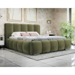 Bestmobilier - torreon - lit coffre - 160x200 - sommier inclus - en velours - vert Bestmobilier - torreon - lit coffre - 160x200 - sommier inclus - en velours - vert