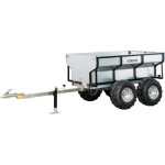 Torros - remorque double essieux 4 roues 1000kg benne galvanis�e basculante 1770x1070x580 mm ahr1050b ...