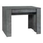 Toscohome - table console � rallonge 252 cm couleur ciment - baku
