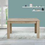 Toscohome - table rectangulaire � rallonge coloris ch�ne 140x90 cm - tony