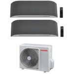 Toshiba - climatiseur r�versible dual split haori series 10000 + 13000 (9000 + 12000) avec ras - 2m14u2avg ...