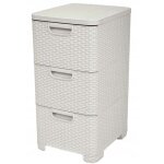 Tour de bureau 3 tiroirs de 14l, style - tour de rangements pratique pour outils, linge, papiers & autres ...