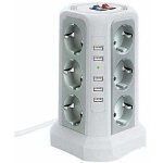 Tour multiprise parafoudre et surtension, multiprise electrique avec 5 ports usb et 12 prises, multiprise ... Tour multiprise parafoudre et surtension, multiprise electrique avec 5 ports usb et 12 prises, multiprise ...
