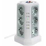 Tour multiprise parafoudre et surtension, multiprise electrique avec 5 ports usb et 12 prises, multiprise ... Tour multiprise parafoudre et surtension, multiprise electrique avec 5 ports usb et 12 prises, multiprise ...